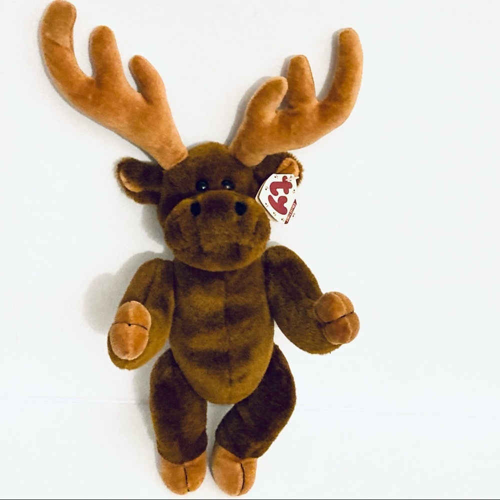 TY Montgomery Moose 12” poseable plush beanie baby